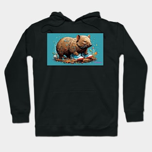 Wombat wearinig shoes Hoodie